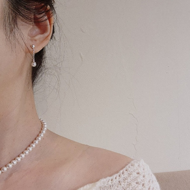 미니 드롭 진주 귀걸이 silver925