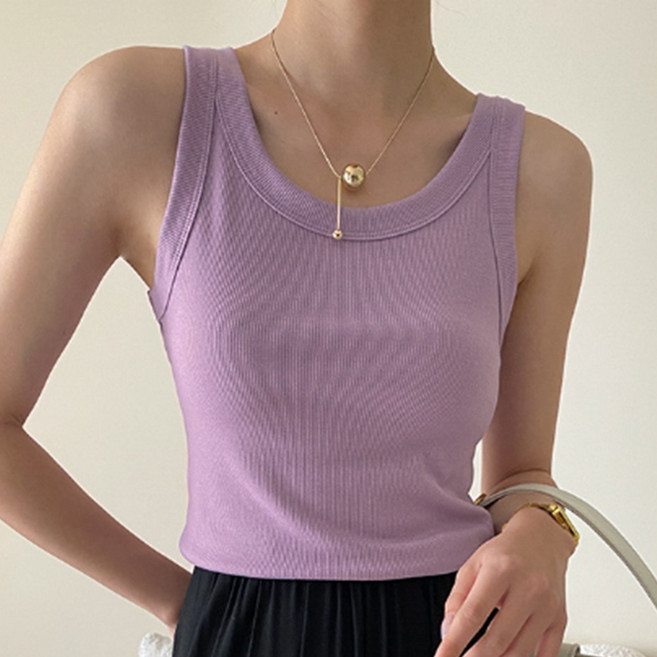 데일리프렌즈 모달 나시 골지 베이직 민소매 여름 슬리브리스 6color