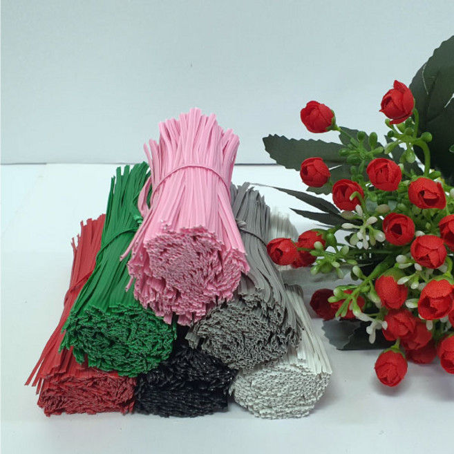 칼라타이 전선끈(철심0.45날개)20cm 250EA (6칼라)절단 무료배송/전선정리/포장전선끈/지주대고정/원예철사, 적색(빨강)