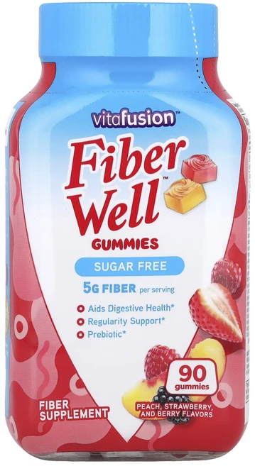 새해 첫좋은선물 VitaFusion Fiber Well™ 구미젤리 복숭아 딸기 및 베리 구미젤리 90개 제대로 할인합니다, VitaFusionFiberWell구미젤리복숭아딸기및베 - 쿠팡
