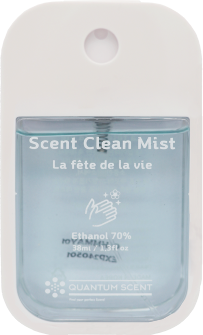 퀀텀센트 휴대용 손소독제 미니 휴대용 세니타이저 스프레이 미스트 손소독제 센트클린미스트-코튼비누, 3개, 38ml