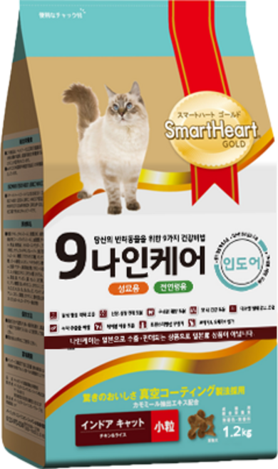 스마트하트골드 고양이 나인케어 기능성 사료, 인도어, 1.2kg, 1개
