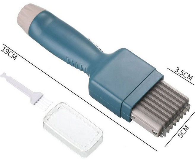 돼지껍데기 칼집 기계 껍데기 박피기 고기누름판 돈까스, 딥씨블루 보호대+청소브러시포함