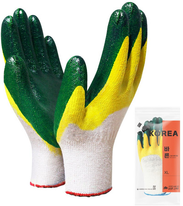 국내산 부드러운 천연라텍스 100% 손이 편한 손등 청이중 이중청 코팅장갑 100켤레, 이중코팅 100켤레, 1개, 손등청이중