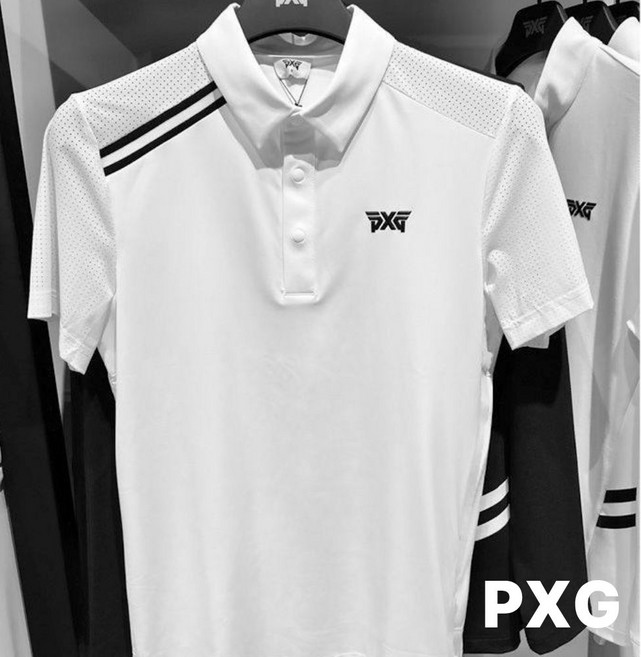 PXG 코리아 골프웨어 반팔 티셔츠 메쉬 스포츠 속건성 통기공 슬림 스판 폴로 티셔츠 남성골프의류 패션잡화, S, 회색