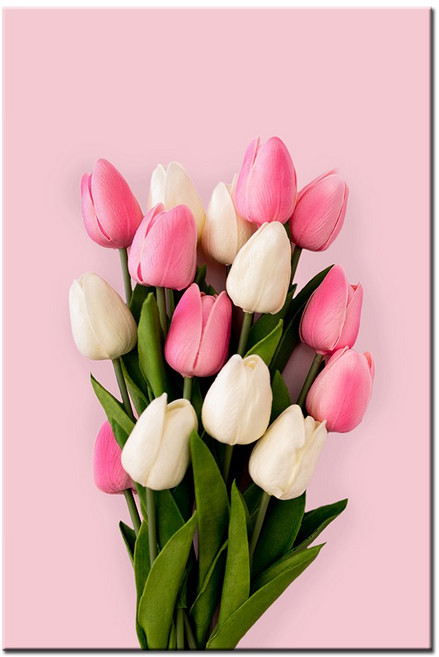 생기 그림 예쁜 꽃 봄 감성 힐링 캔버스 액자 카페 인테리어 거실 벽꾸미기, 17 튤립다발2