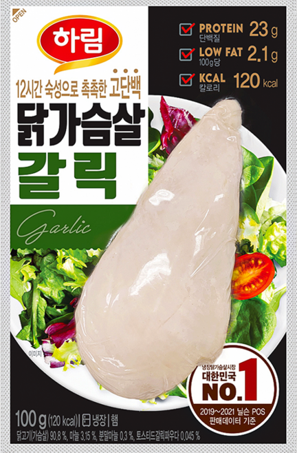 하림 닭가슴살갈릭, 100g, 6개