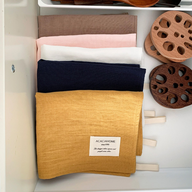 국내제작 정련완료 소창 4겹 컬러 소창행주 키친크로스, 1개, 소창행주-머스타드