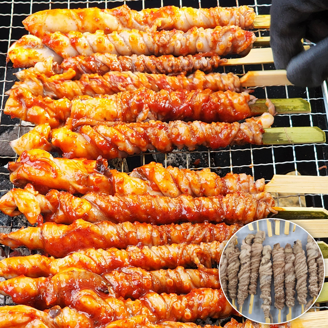 낙지 호롱 꼬치 구이, 1개, 900g