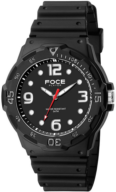 포체플레이어 남녀 아동/성인 우레탄 손목시계 FP1125B-BK