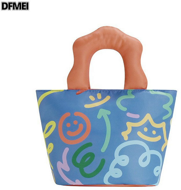 DFMEI 高硼硅玻璃饭盒可微波炉加热专用上班族打包便当盒保鲜分格餐盒, 1個, 保温袋【橘色手柄】:參考詳情