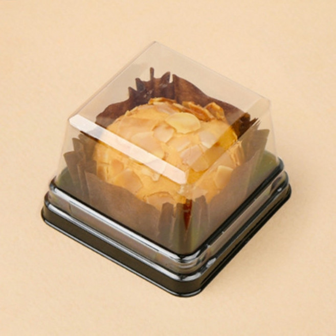 화과자케이스(1구)블랙 / 6x6x4cm 1000개 // 화과자 떡 양갱 답례 포장 용기