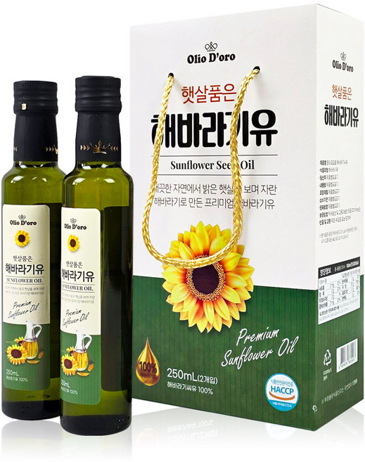 햇살품은 해바라기씨유 선물세트 250mlX2P, 2개, 250ml