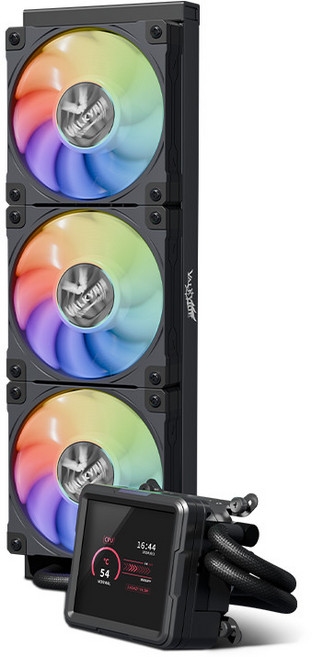발키리 VALKYRIE B360-GT LCD ARGB 수냉 CPU 쿨러 (블랙), 1개, 블랙