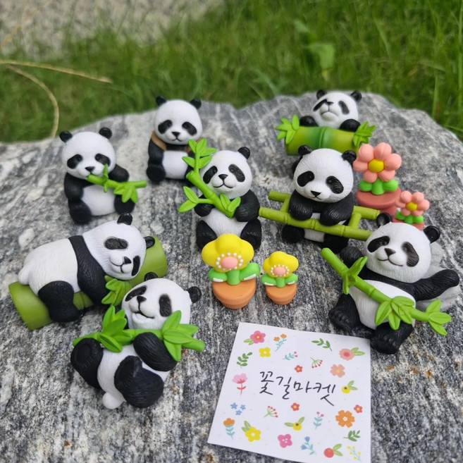 꽃길마켓 판다 친구들 인테리어 장식 세트, 12종