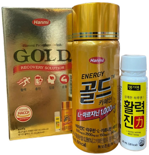 한미약품 에너지골드 카페인 피로회복 드링크, 20세트, 120ml, 2.945kg