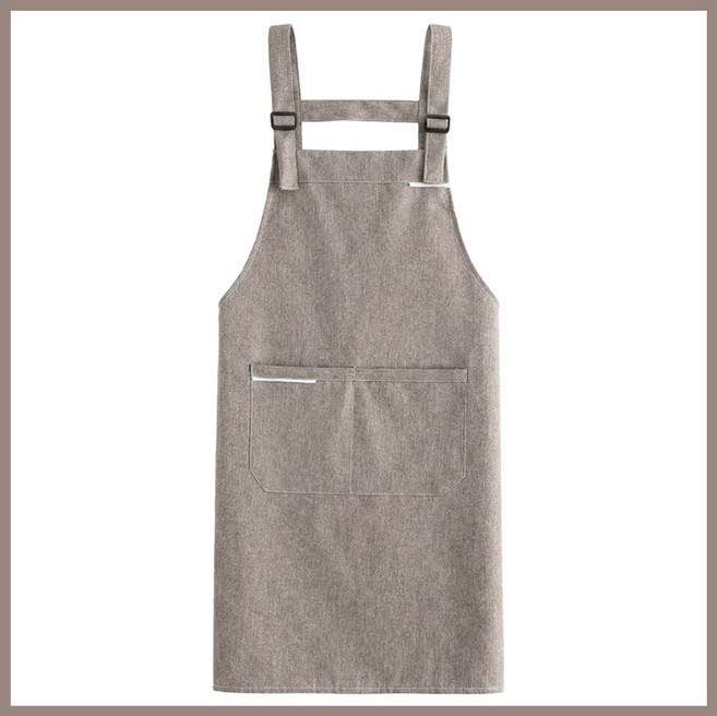 아라리오 모던 방수 H형 길이 조절 앞치마, 1개, 소프트 브라운