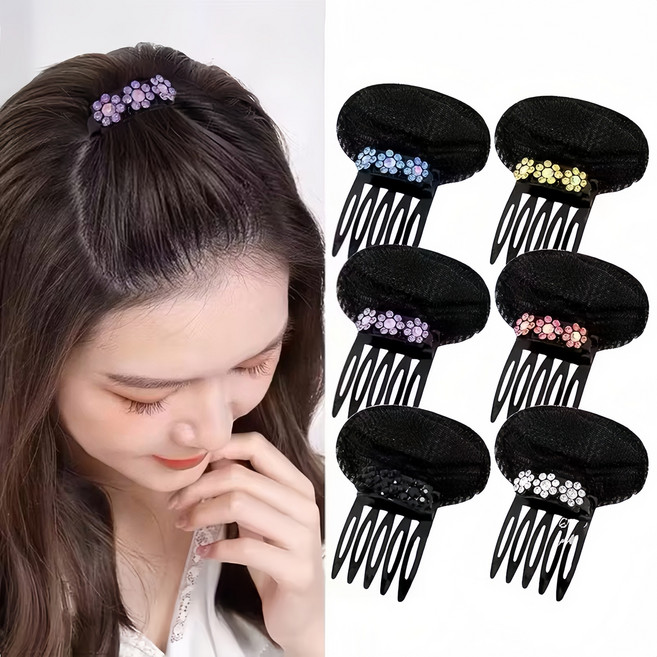 쓸리보 여성 헤어빗핀 고정 클립 헤어핀 6종세트