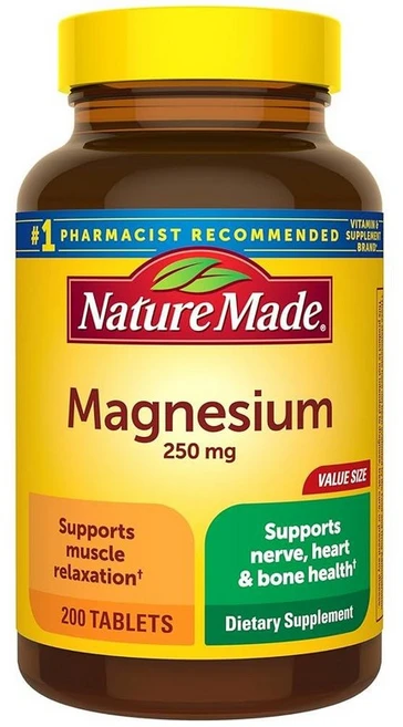 네이처메이드 마그네슘 250mg 태블릿 200정, 6개 - 쿠팡