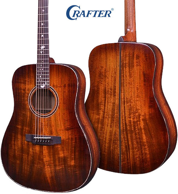 크래프터 MIND D-2500e ALK DL 아카시안코아 올솔리드 통기타 D바디, LR Baggs ANTHEM, 1개