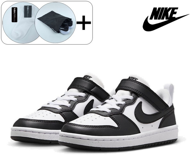 [국내 매장판 정품] 나이키 리틀키즈 코트버로우 아동화 범고래 + 와와코 사은품 증정