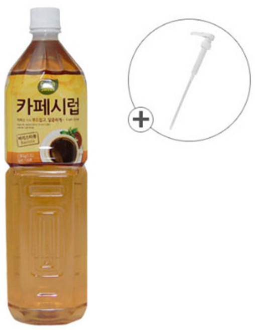 대상 카페시럽 1.5Lx4개+펌프1개/커피시럽 시럽펌프, 4개, 1.5L