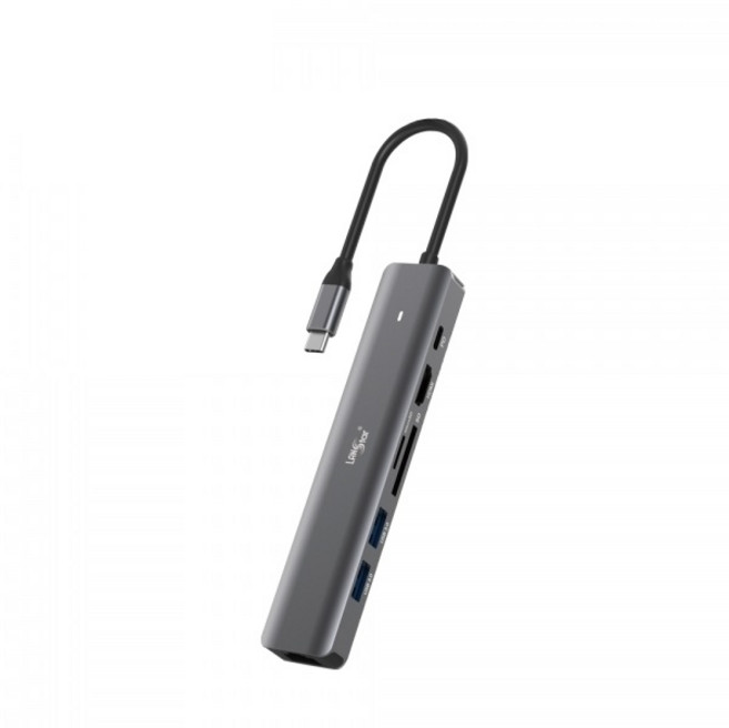 라인업시스템 LANstar Type C 7in1 멀티허브 HDMI2.0 LS-U81MH, 1개