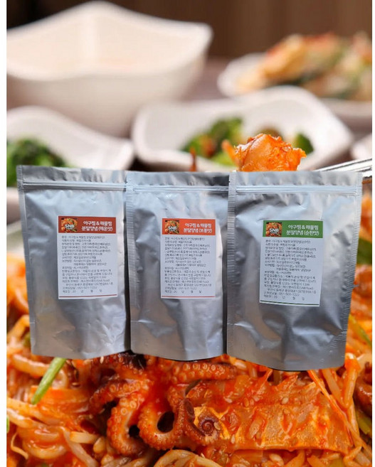 부잣집양념박사 아구찜양념 해물찜 프리미엄 양념 소스 3가지맛(순한맛 보통맛 매운맛), 3개, 1kg