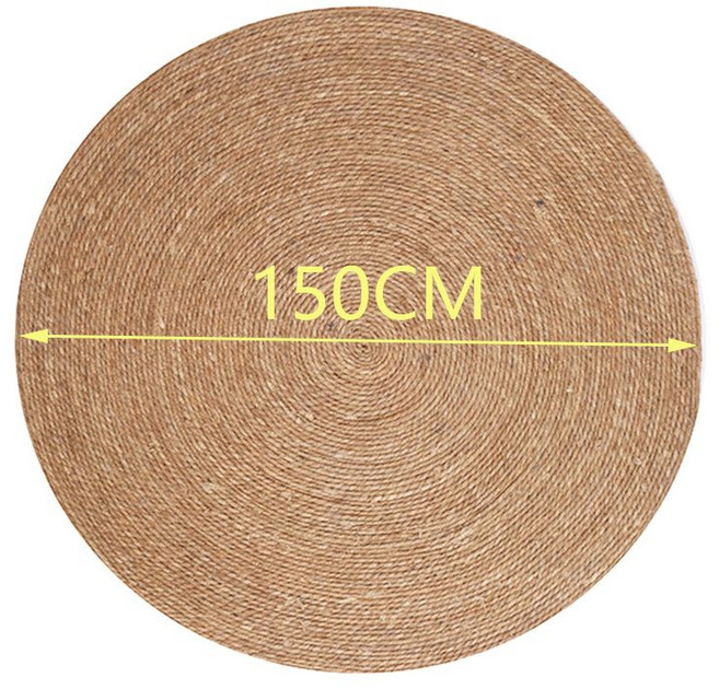 여름 라탄 룩 매트 시원한 원형 카페트 사계절 먼지없는