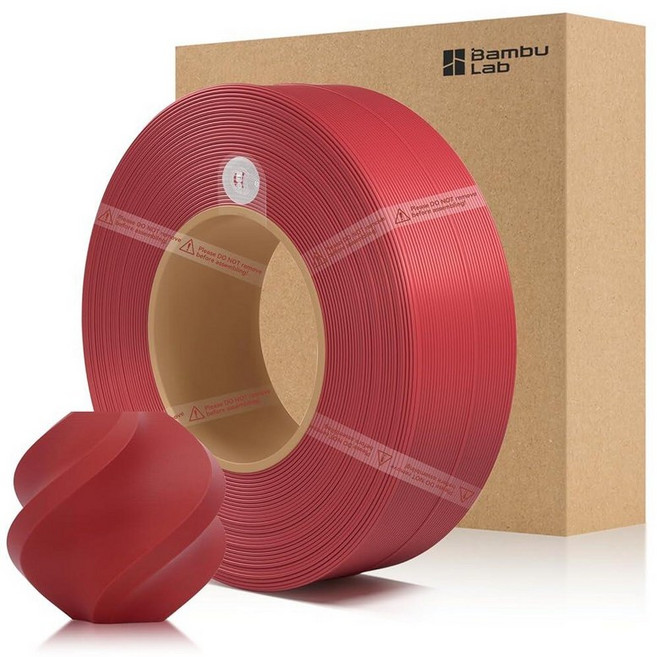 Bamboo PLA 매트 리필 필라멘트 1.75mm 1KG (2.2lbs) Bambu Lab A1/X1/P1 시리즈 3D 프린터용 RFID 포함 쉬운 인쇄 3D 프린팅 필라, Dark Red 11202