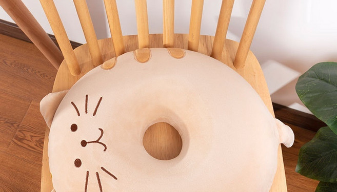 해피유통 인체공학 디자인 편안한 고양이 모양 좌석 방석 사계절 사용 가능 다양한 색상, 40*40*7센치, 2