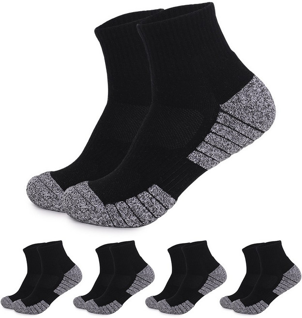 나인벨로 여성 두꺼운 스포츠 양말 5켤레 두툼한 쿠션 중목