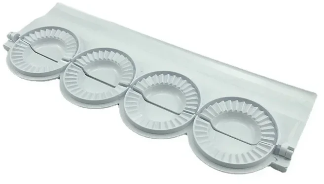 만두 제조기 DIY 프레스 몰드 감자 치즈 패티 파이 엠파나다 메이커 주방 가제트 만들기 세트당 4 개, 01 white, 1개