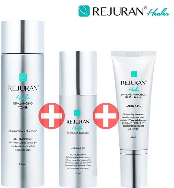 리쥬란 힐러 토너 + 에멀젼 + UV 선크림, 립밤, 1세트