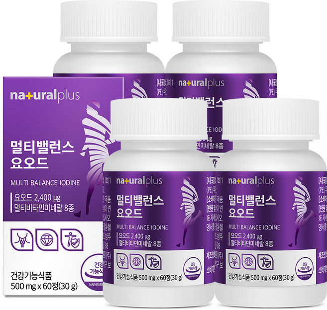 내츄럴플러스 멀티밸런스 요오드 30g, 60정, 4개