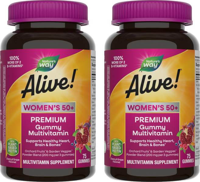 네이쳐스웨이 얼라이브! 우먼스 50+ 멀티비타민 구미, 75정, 2개