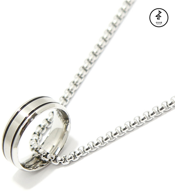 인디라벨 무광 라인반지 목걸이