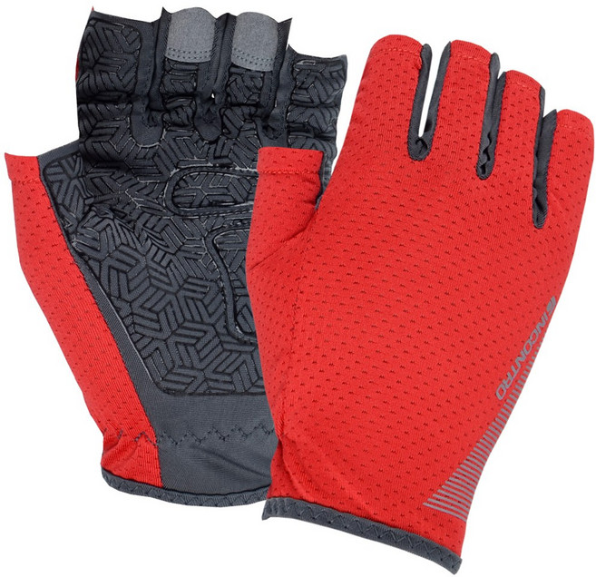 AERO 메쉬 여름 반장갑 등산 아웃도어 여름용, M/빨강, 1개
