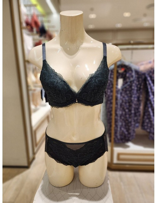 트라이엄프 딥그린 드리밍시퀸 프리미엄 저중심브라 노라인 레이스팬티 여성속옷세트 TEWBR811TEWPT811R 2746176