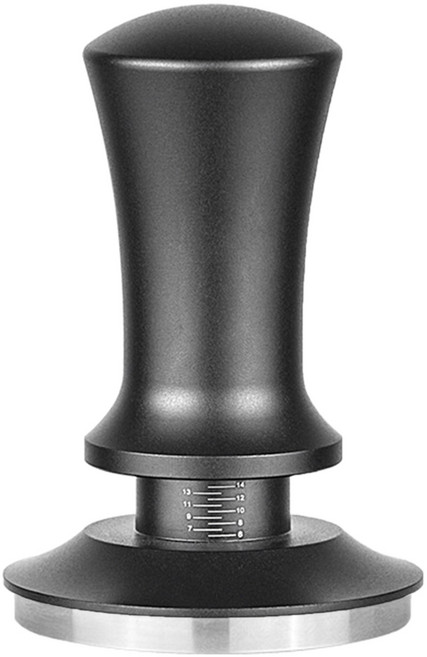 에스프레소 탬퍼 51mm 58mm 커버 된 스프링로드 스틸 스틸베이스 합금 핸들 핸들 도구