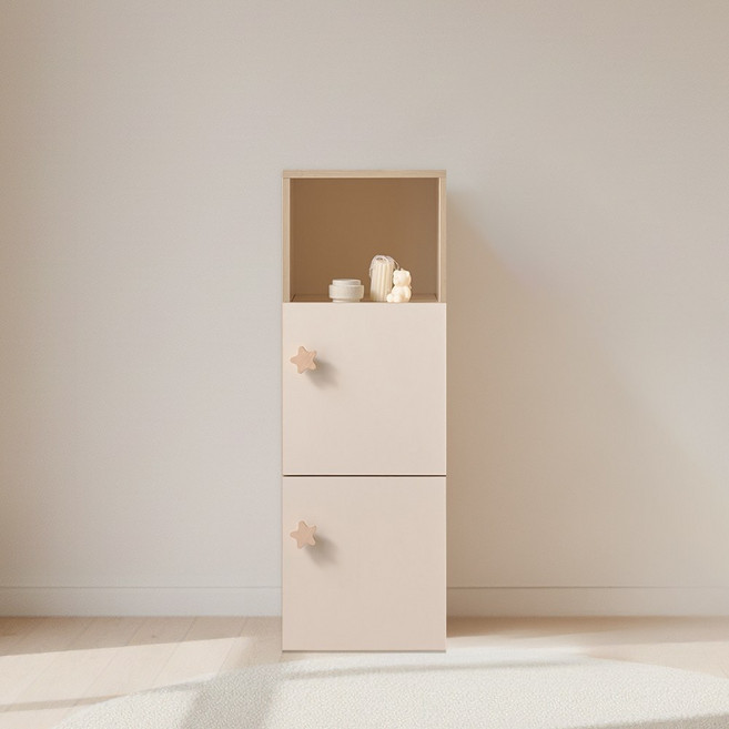 라자가구 베니 E0 키즈 키큰 3단 수납장 기본형 베이비장 유아 어린이 교구장, 키큰 수납장(기본형), 내추럴콤비