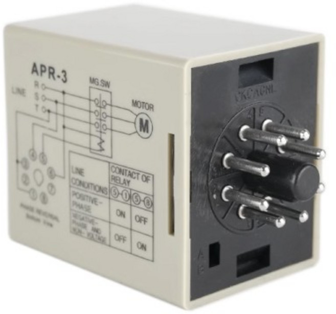 APR-4 역상 손실 릴레이 시퀀스 보호기 베이스 포함 3 AC380 V 8 핀, 02 APR-3, 02 현재 범위 1, 1