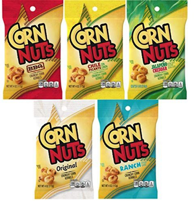 콘 너츠 버라이어티 팩 4온스 사이즈 (5개 팩) 각 1개 Corn Nuts Variety Pack 4oz Size (Pack of 5) 1 of Each - BBQ Ranch