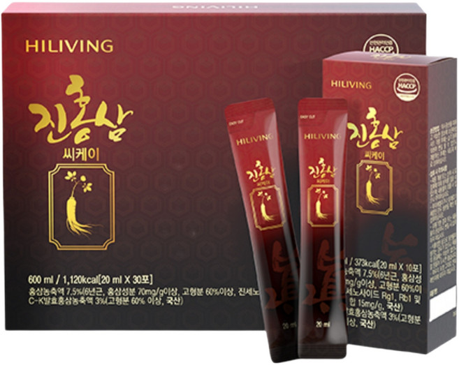 살림의 왕 진홍삼 씨케이 30포 체내흡수가 용이한 특이사포닌Compound-K, 30개