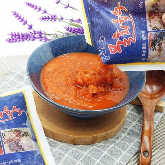 포항 물회육수 업소용 물회 소스 양념 회소스 냉면육수, 300g, 50개