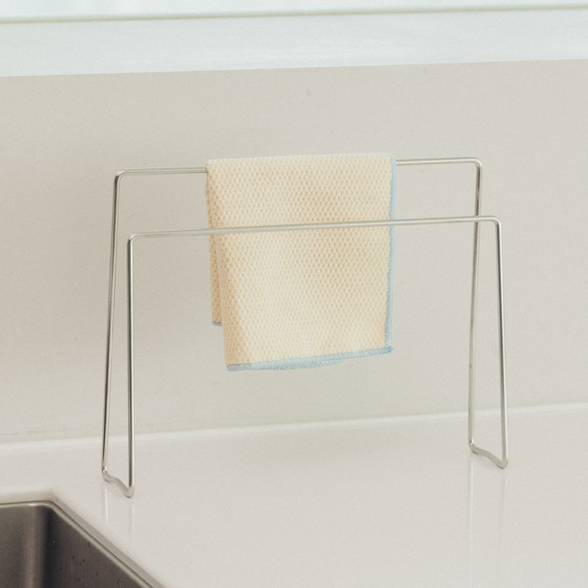 라라밤 올스텐 304 심플 행주걸이, 1개, 실버