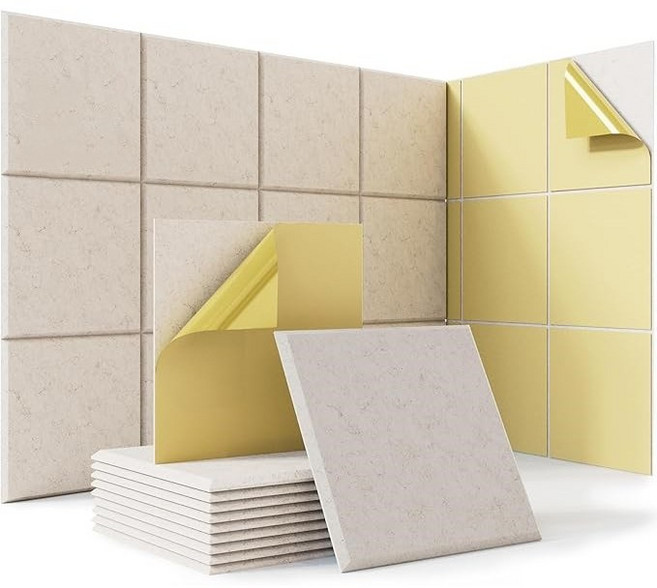 타오진 접착형 흡음판 방음판 문소음방지 현관문 원룸 오피스텔 아파트 흡음재 50cm x 50cm, 8개, 베이지색