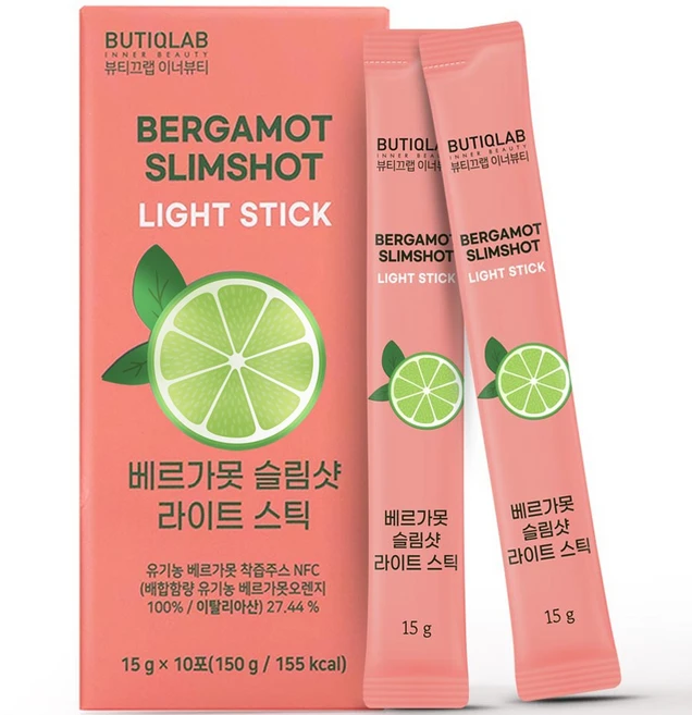 NFC 착즙 원액 뷰티끄랩 이너뷰티 베르가못 슬림샷 라이트 스틱 액상, 1개, 150ml - 쿠팡
