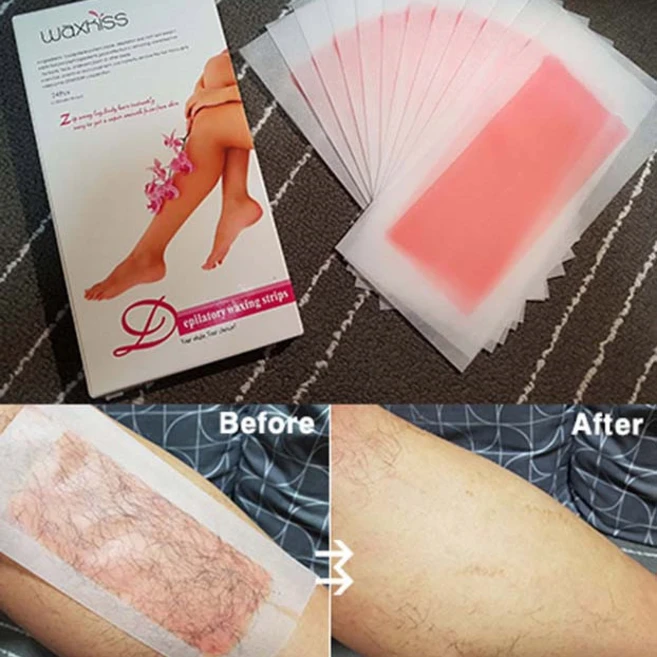 The크리스탈 셀프 다리털 겨드랑이 다리 제모 비키니라인 왁스스트립 제모패치, 5g, 24개 - 쿠팡