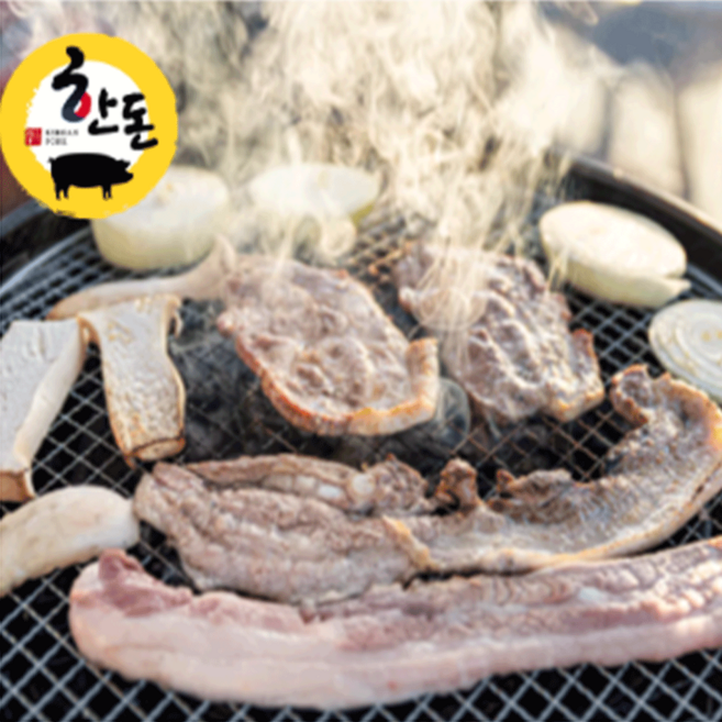 [청도 미나리] 먹인 한돈 생삼겹살 구이용, 1kg, 1세트